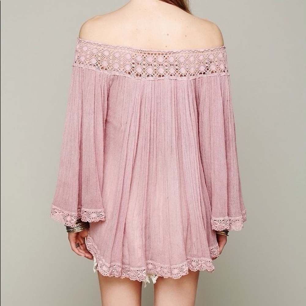 Jen's Pirate Booty Pink Bell Sleeve Blouse - Picture 2 of 6